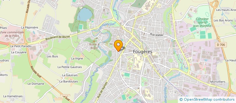 localisation de l'entreprise COPRO IMM. 19 U 21 P. MENDES FRANCE  FOUGERES