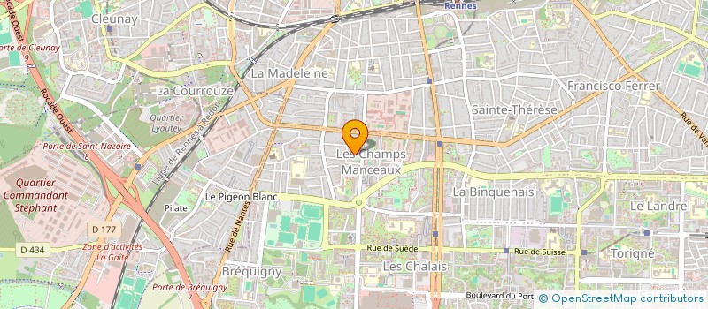 localisation de l'entreprise COPRO IMM LOUIS JOUVET 12-14-16-18  RENNES