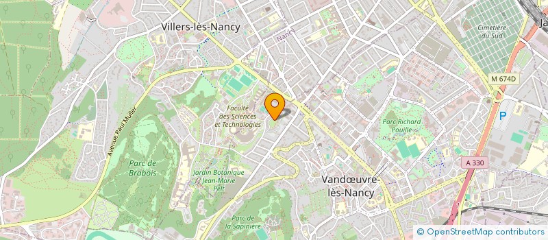 localisation de l'entreprise COPRO  JACQUES CALLOT  VANDUVRE-LES-NANCY