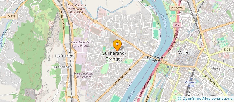 localisation de l'entreprise COPRO LE BEAULIEU  GUILHERAND-GRANGES