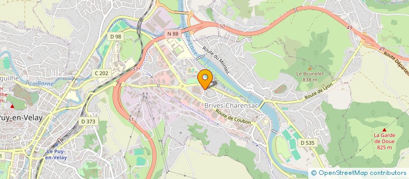 localisation de l'entreprise COPRO LE GUYENNE  BRIVES-CHARENSAC