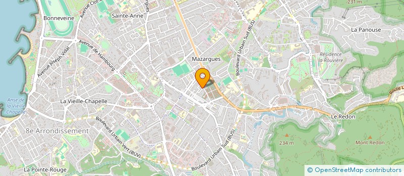 localisation de l'entreprise COPRO LE HAMEAU DE MAZARGUES à MARSEILLE