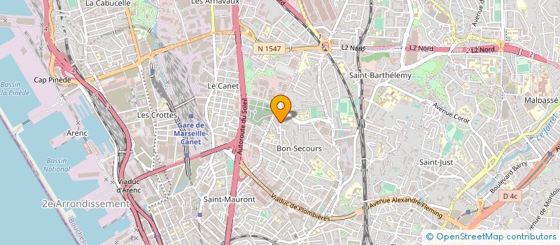 localisation de l'entreprise COPRO LE MAIL BAT G à MARSEILLE 14