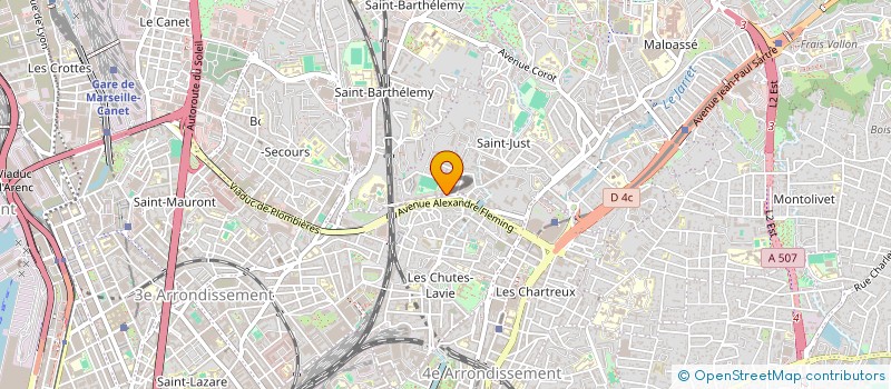 localisation de l'entreprise COPRO LE PANORAMIC 28 RUE CHALUSSET 3 IMP SYLVESTRE 13013 MARSEILLE à MARSEILLE