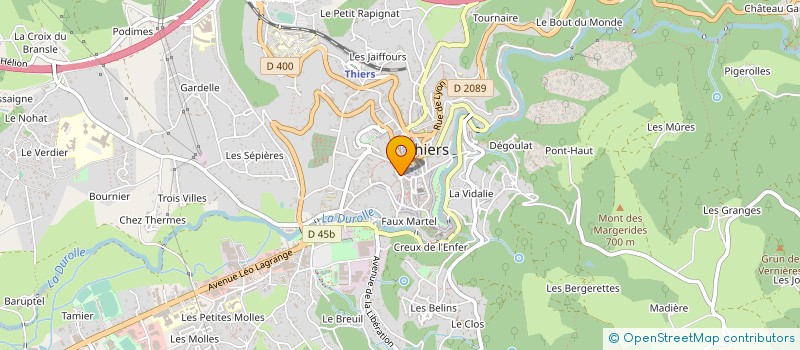 localisation de l'entreprise COPRO LE PETIT CHATELET  THIERS