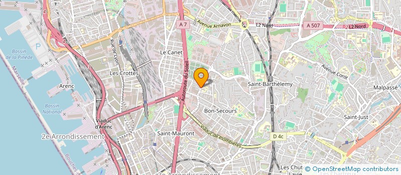 localisation de l'entreprise COPRO LES DEUX QUARTIERS à MARSEILLE
