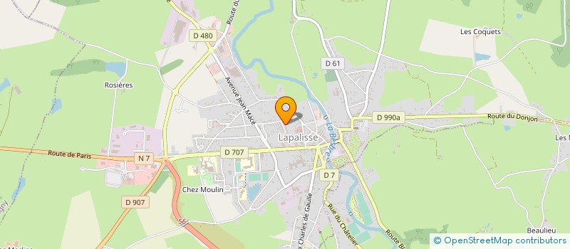 localisation de l'entreprise COPRO LES PRES FLEURIS  LAPALISSE