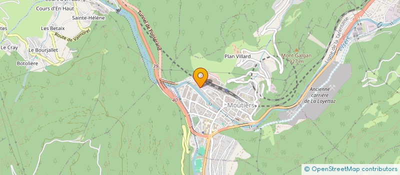 localisation de l'entreprise COPRO LES ROCHES BRUNES  MOUTIERS