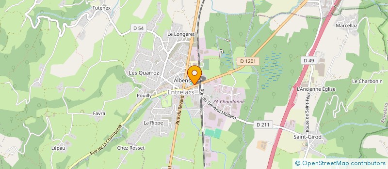 localisation de l'entreprise COPRO MAISON BERLIOZ  ENTRELACS