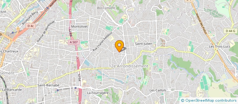 localisation de l'entreprise COPRO PARC PETITE SUISSE à MARSEILLE 12EME