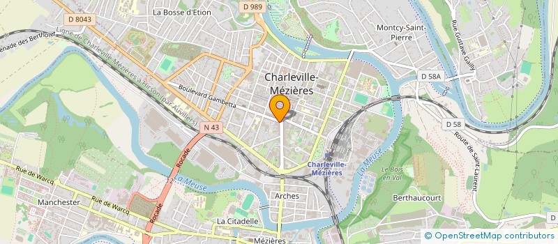 localisation de l'entreprise COPRO POINT CENTRAL IMM 1-3 BV GAMBETTA  CHARLEVILLE-MEZIERES