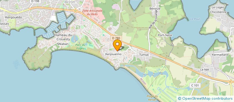 localisation de l'entreprise COPRO RES RUE DE L'OCEAN  ARZON