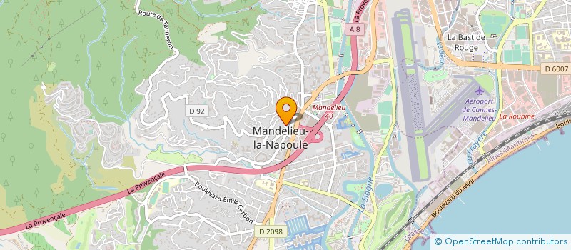 localisation de l'entreprise COPRO RESIDENCE SYLVIE à MANDELIEU-LA-NAPOULE