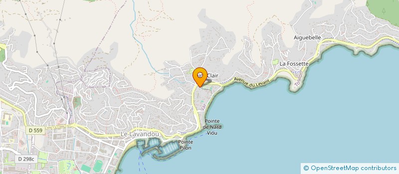 localisation de l'entreprise COPRO TAMARIS LAVANDOU à LE LAVANDOU