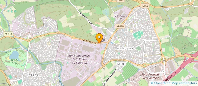 localisation de l'entreprise COPROFI à VENDARGUES