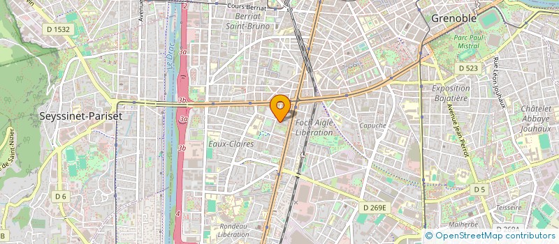 localisation de l'entreprise COPROP 1 R ANDRE RIVOIRE  GRENOBLE