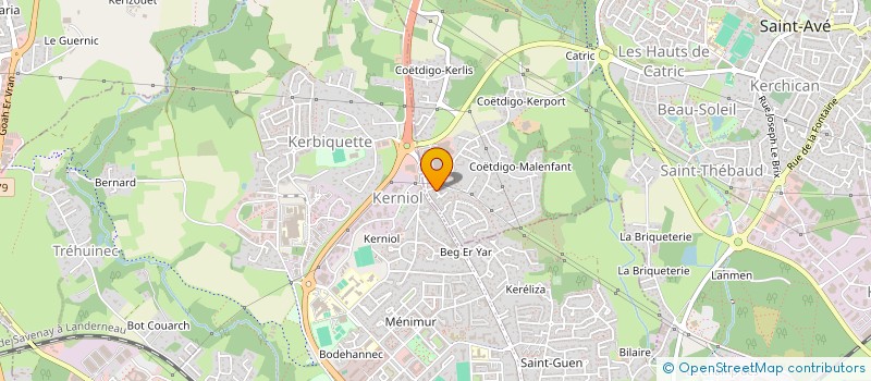 localisation de l'entreprise COPROP 1 RUE CADOU, 56890 SAINT AVE  SAINT-AVE