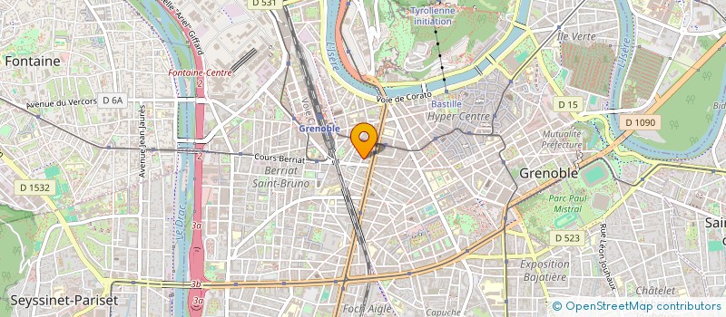 localisation de l'entreprise COPROP 11 RUE GABRIEL PERI  GRENOBLE