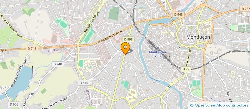 localisation de l'entreprise COPROP 111 AV PDT AURIOL à MONTLUCON