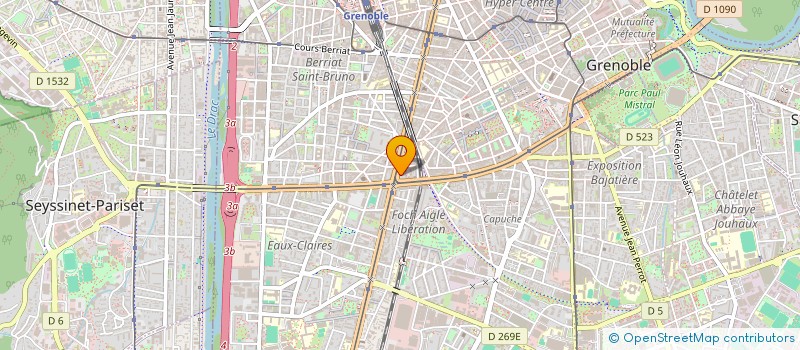 localisation de l'entreprise COPROP 117 C JEAN JAURES  GRENOBLE