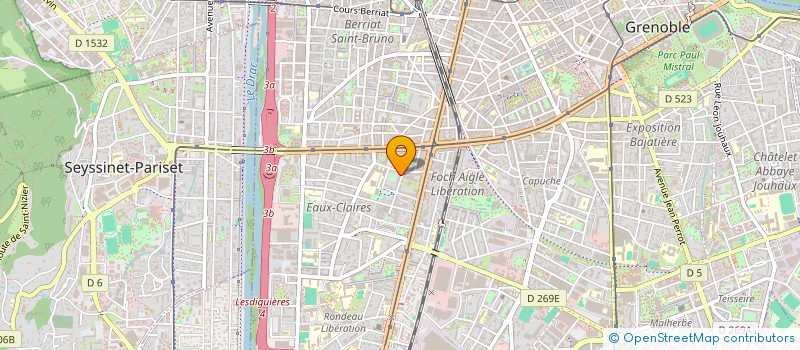 localisation de l'entreprise COPROP 12 RUE ANDRE RIVOIRE  GRENOBLE