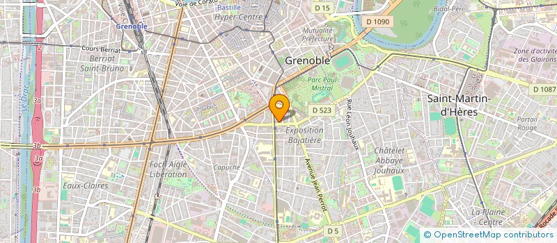 localisation de l'entreprise COPROP 14 AV A 1ER DE BELGIQUE  GRENOBLE