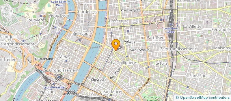 localisation de l'entreprise COPROP 17 COURS GAMBETTA  LYON