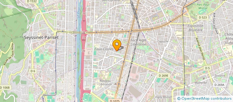 localisation de l'entreprise COPROP 20 B R GUYNEMER  GRENOBLE