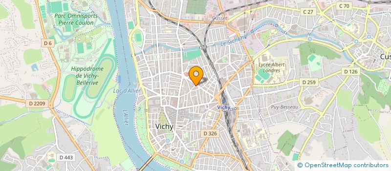 localisation de l'entreprise COPROP 22 BD GAMBETTA à VICHY