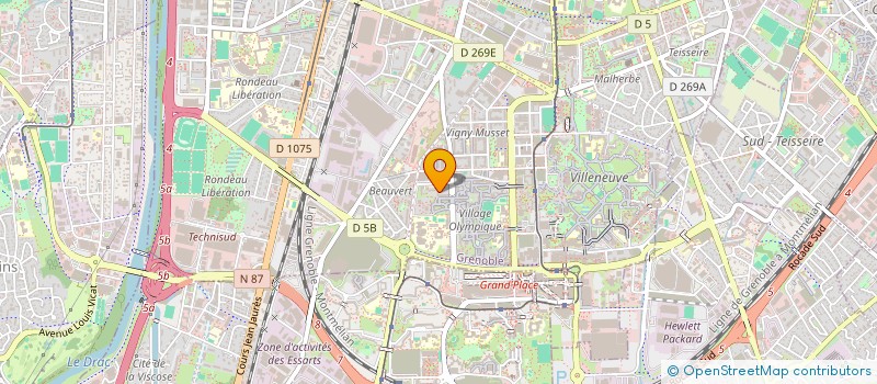 localisation de l'entreprise COPROP 22 R CLAUDE KOGAN  GRENOBLE