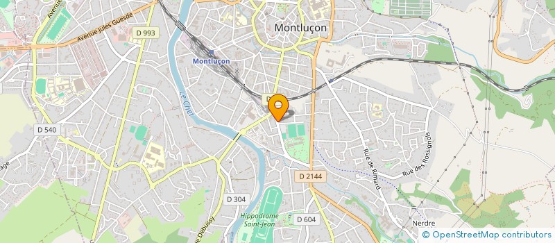 localisation de l'entreprise COPROP 23 RUE FAUCHEROUX à MONTLUCON