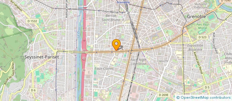 localisation de l'entreprise COPROP 24 BD JOSEPH VALLIER  GRENOBLE