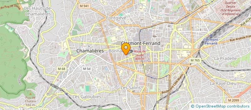 localisation de l'entreprise COPROP 3 RUE BEAUMARCHAIS  CLERMONT-FERRAND