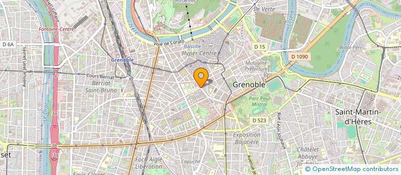 localisation de l'entreprise COPROP 33 BD AGUTTE SEMBAT  GRENOBLE