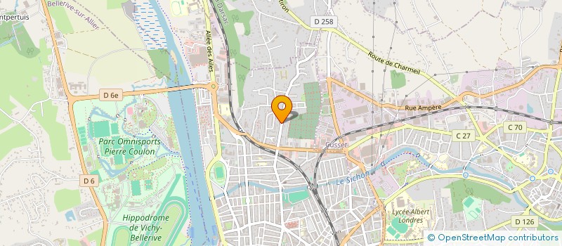 localisation de l'entreprise COPROP 37 ROUTE DE CREUZIER  VICHY