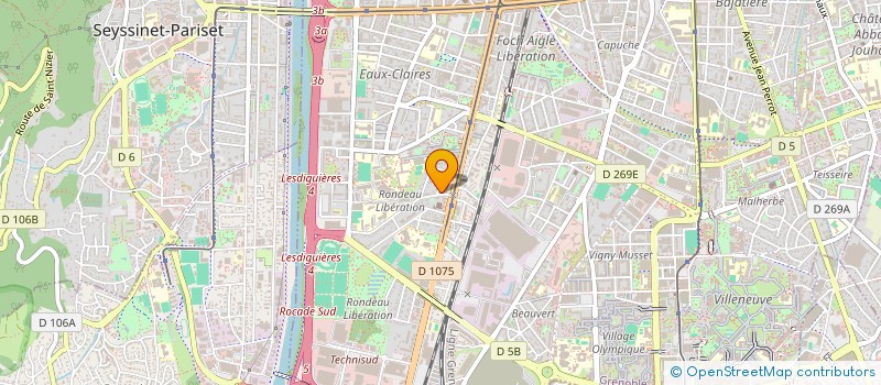 localisation de l'entreprise COPROP 4 ET 6 R LOUISE MICHEL  GRENOBLE