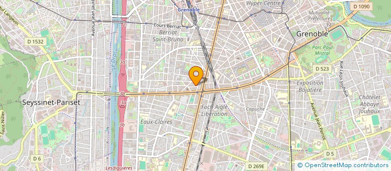 localisation de l'entreprise COPROP 4 R CHARLES LORY  GRENOBLE