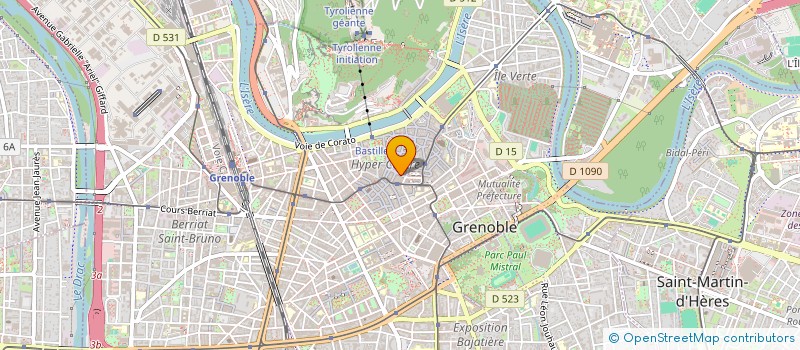 localisation de l'entreprise COPROP 4 RUE DE LA REPUBLIQUE  GRENOBLE