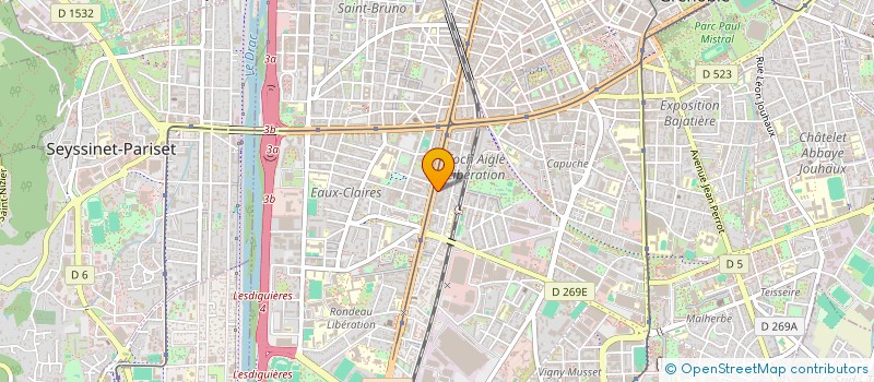 localisation de l'entreprise COPROP 43 C DE LA LIBERATION  GRENOBLE