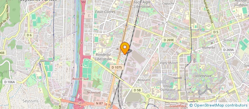 localisation de l'entreprise COPROP 5 R ANDRE ABRY  GRENOBLE