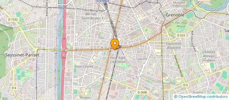 localisation de l'entreprise COPROP 57 BD MARECHAL FOCH  GRENOBLE