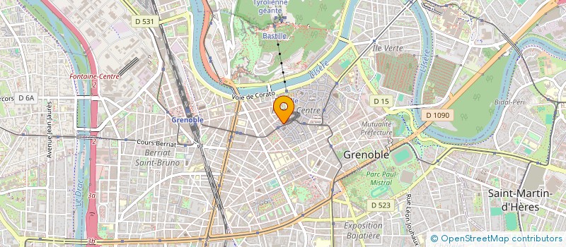 localisation de l'entreprise COPROP 6 RUE FELIX POULAT  GRENOBLE