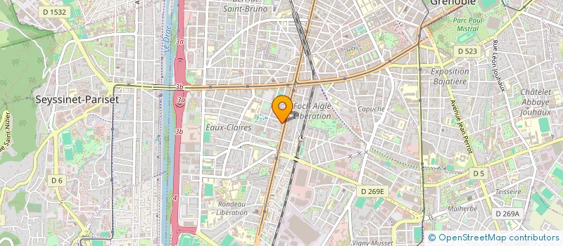 localisation de l'entreprise COPROP 72 C LIBERATION  GRENOBLE