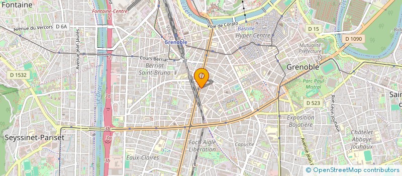 localisation de l'entreprise COPROP 75 B C JEAN JAURES  GRENOBLE