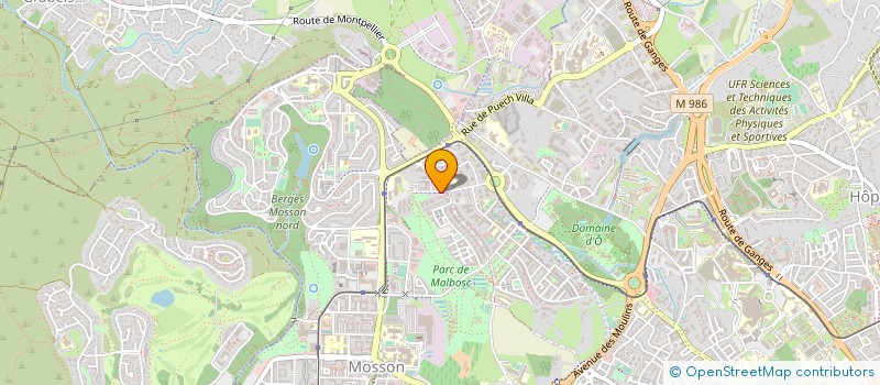 localisation de l'entreprise COPROP*778 AV LOUIS RAVAS à MONTPELLIER