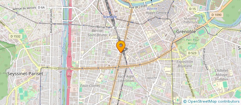 localisation de l'entreprise COPROP 98 C JEAN JAURES  GRENOBLE