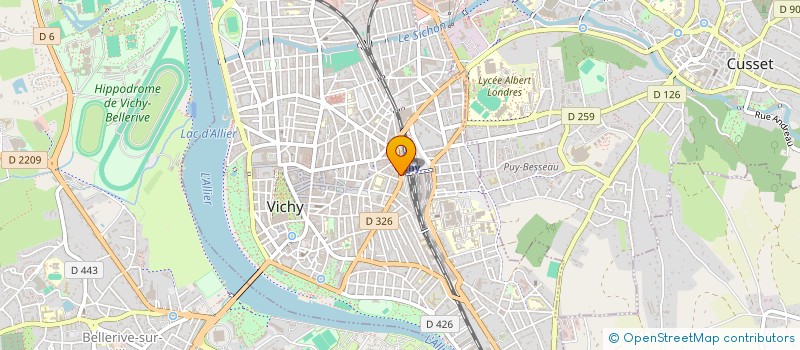 localisation de l'entreprise COPROP 99 AV CELESTINS à VICHY