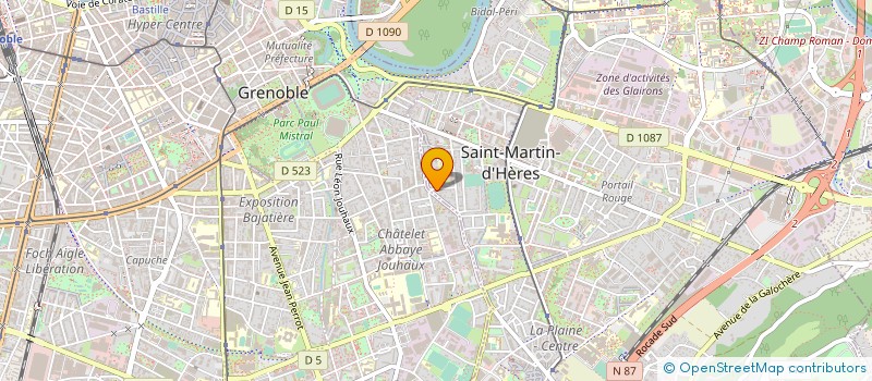 localisation de l'entreprise COPROP BELLEDONNE CHATELET  SAINT-MARTIN-D'HERES