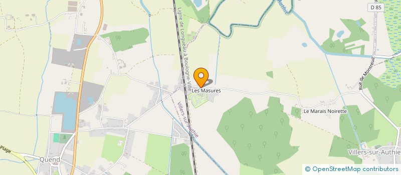 localisation de l'entreprise COPROP CAMPING CLUB LA PIERRE D'ORGUE à VILLERS-SUR-AUTHIE