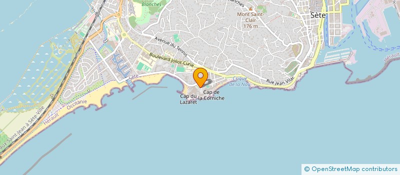 localisation de l'entreprise COPROP CAP LA CORNICHE  SETE